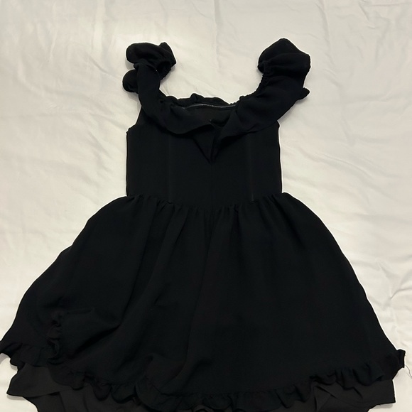 Black Ruffled Dress - Picture 2 of 3